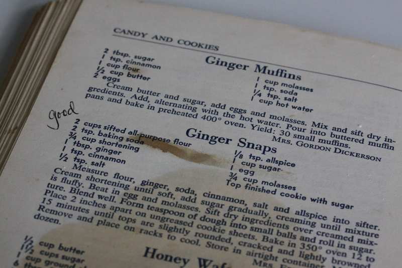 Note the spattered page!