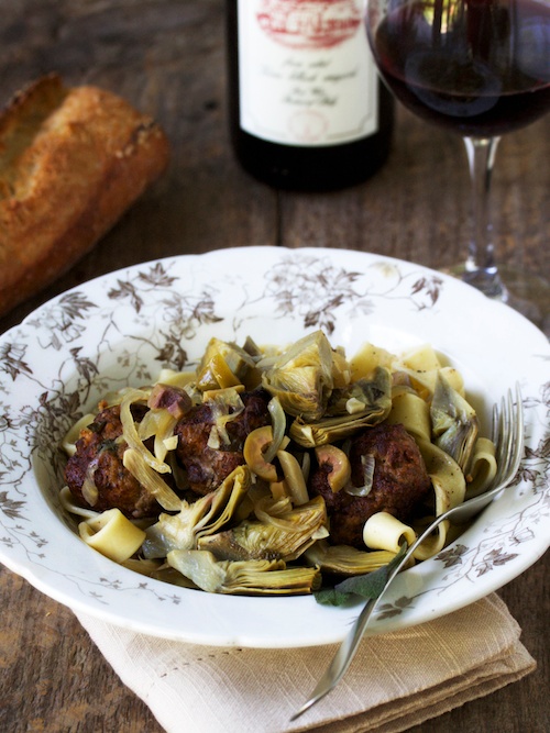 Meatballs & artichokes