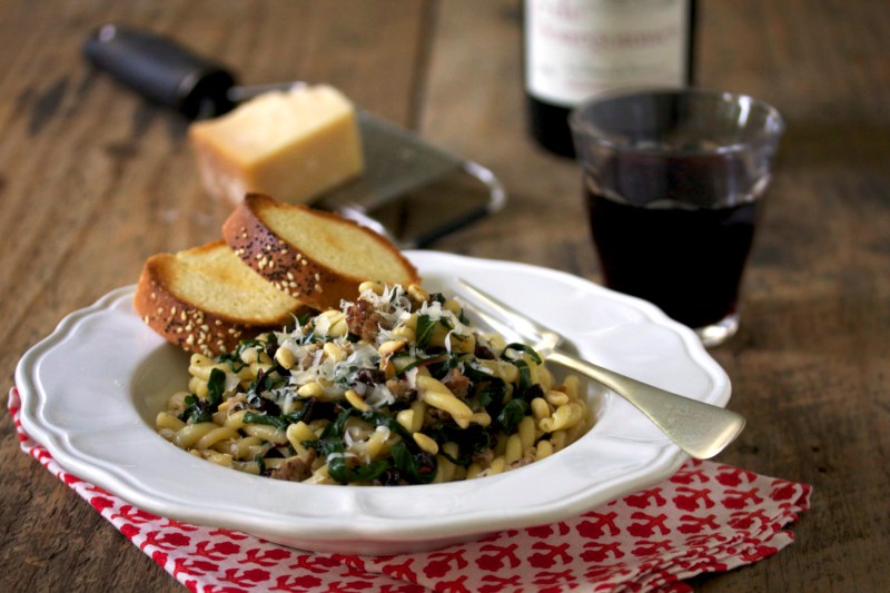 Pasta with Swiss chard