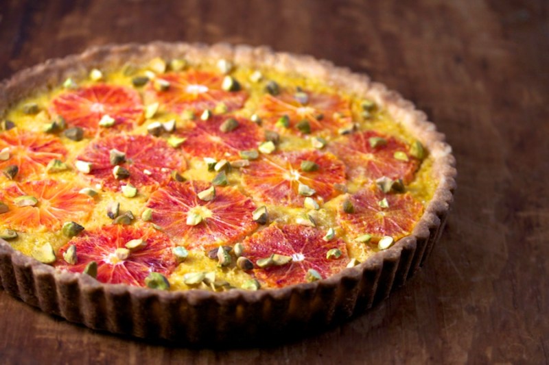 Blood orange tart