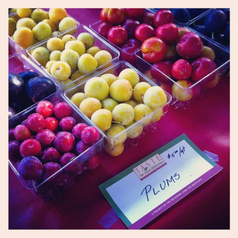 Farmers' market plums