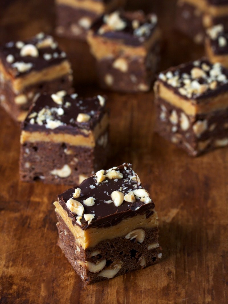 Salted peanut brownies