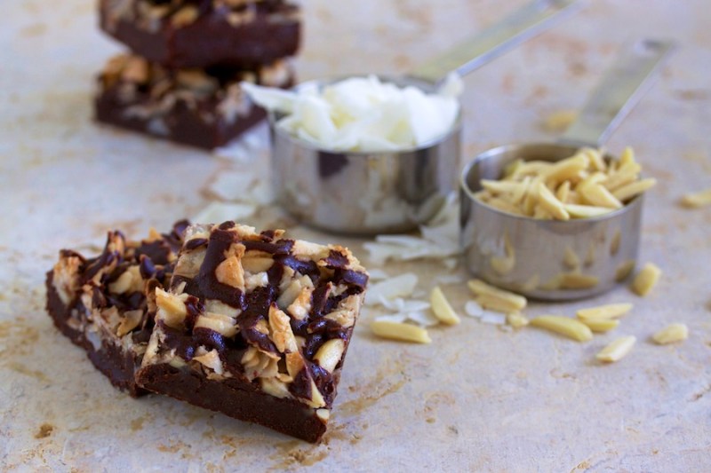Chocolate almond coconut bar