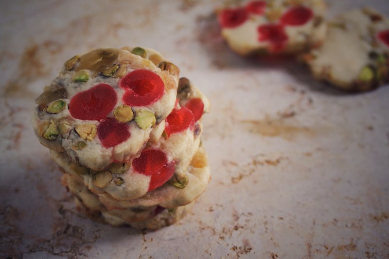 Ginger fruitcake icebox cookies